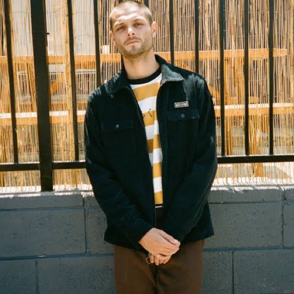 NWOT WELCOME SKATEBOARDS BLACK CORDUROY JACKET